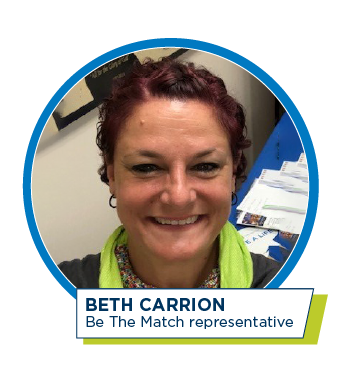 Beth Carrion, Be The Match representative