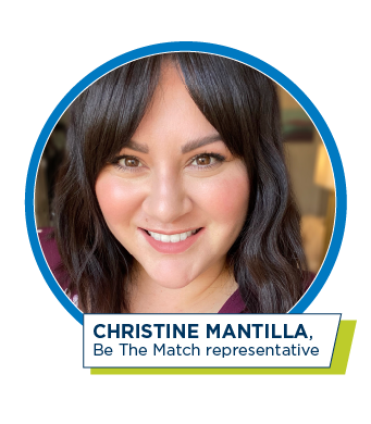 Christine Mantilla, Be The Match representative