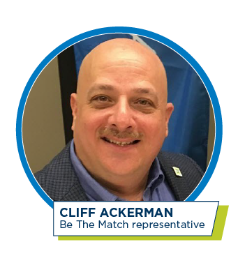 Cliff Ackerman, Be The Match representative