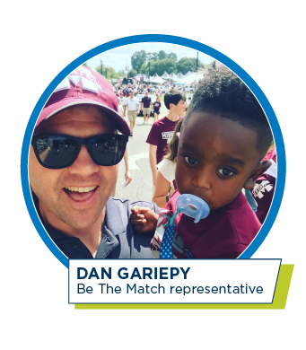 Dan Gariepy, Be The Match representative