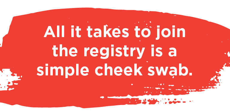 All it takes to join the registry is a simple cheek swab
