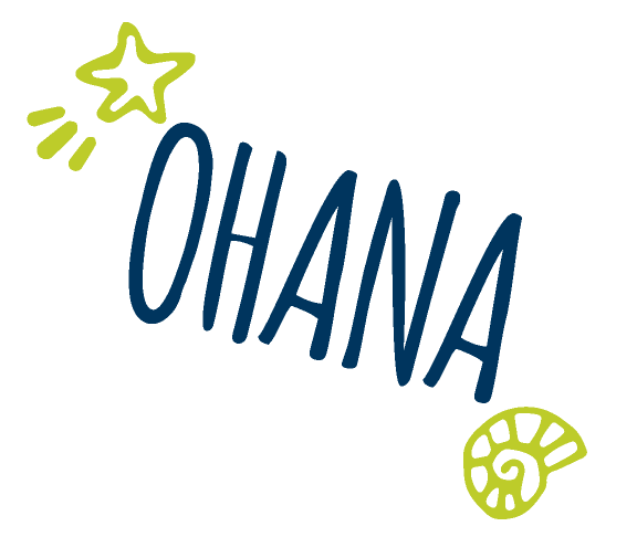Text bubble that says Ohana.